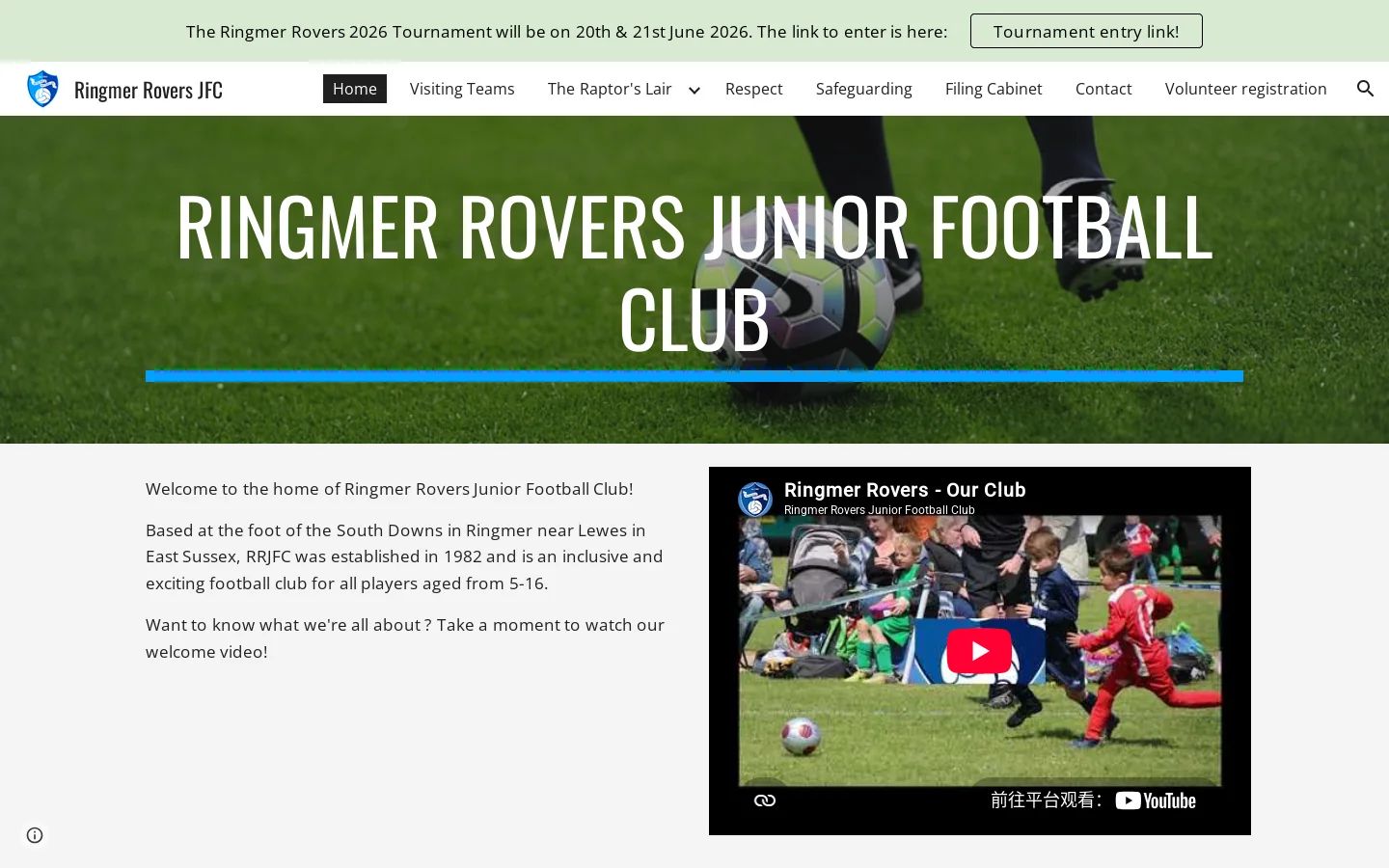 Ringmer Rovers JFC 首页截图