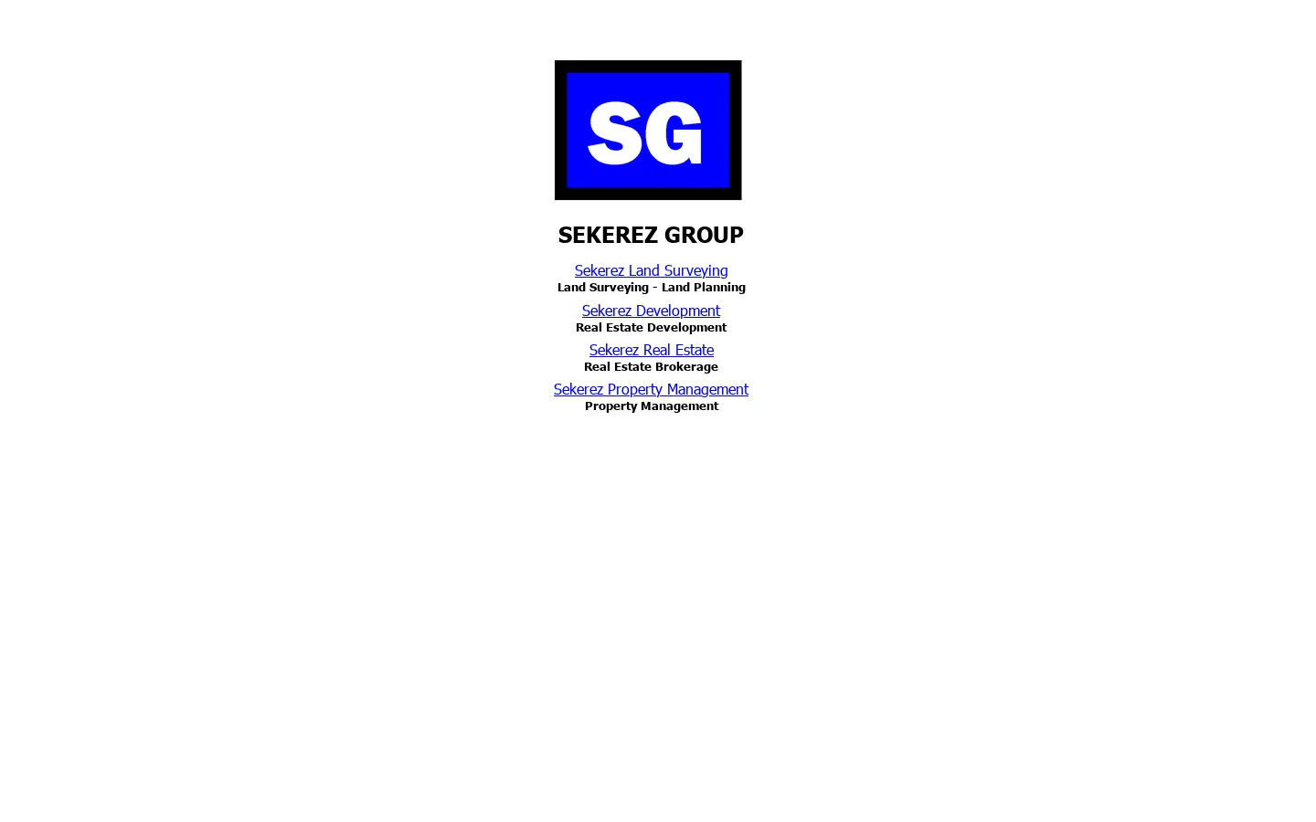 Sekerez Group 首页截图