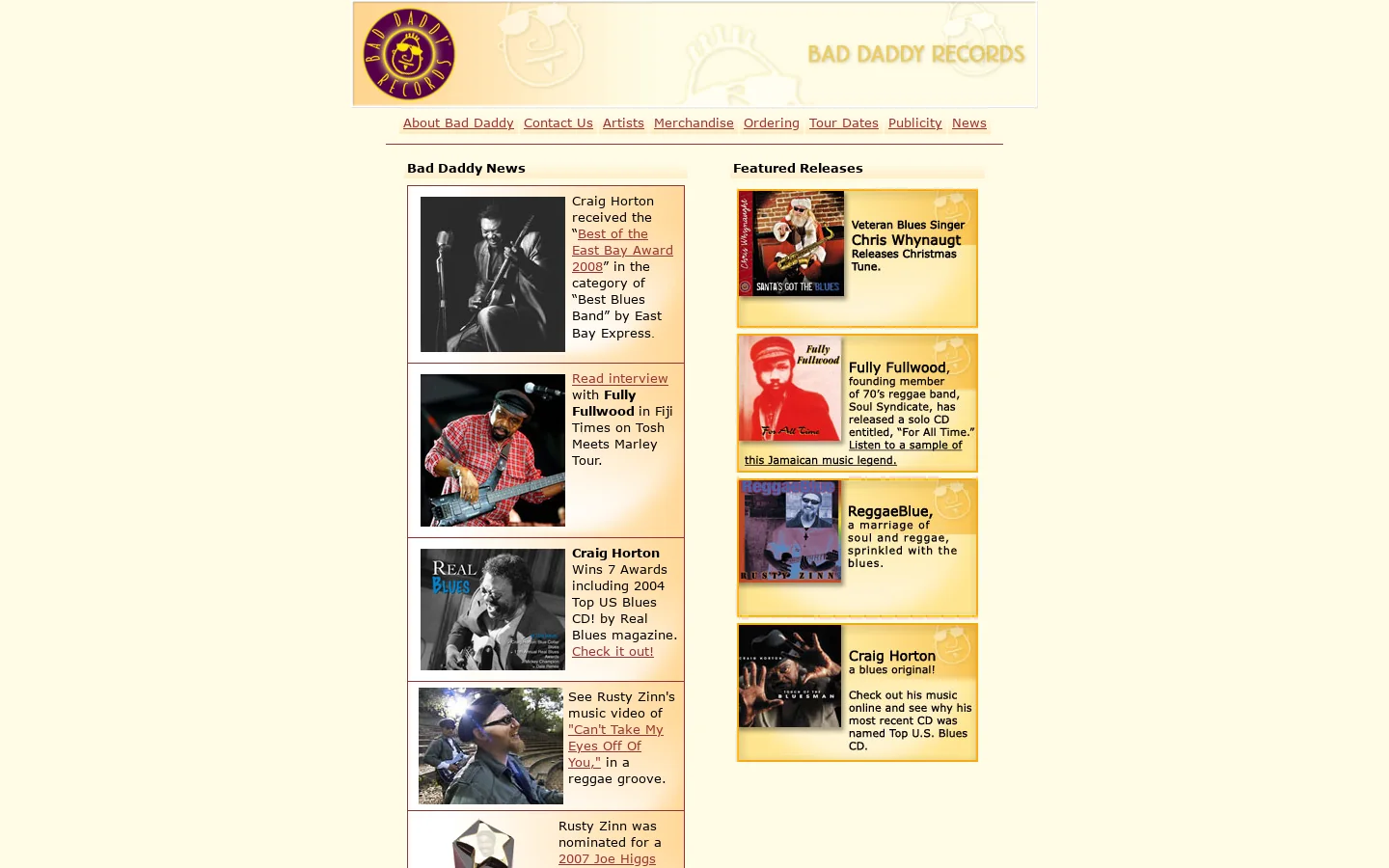 An independent label dedicated to Blues, R&B, Root & Soul Music and Reggae. 首页截图