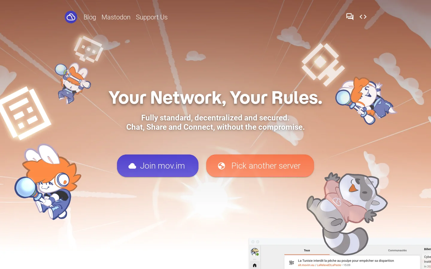Movim 首页截图