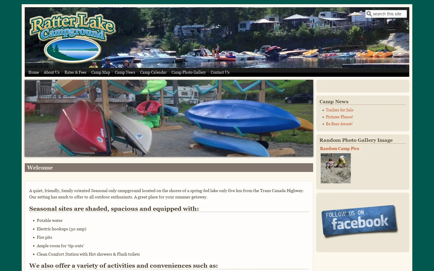 Ratter Lake Campground 首页截图