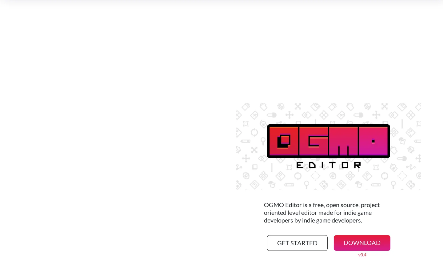 Ogmo Editor 3 首页截图