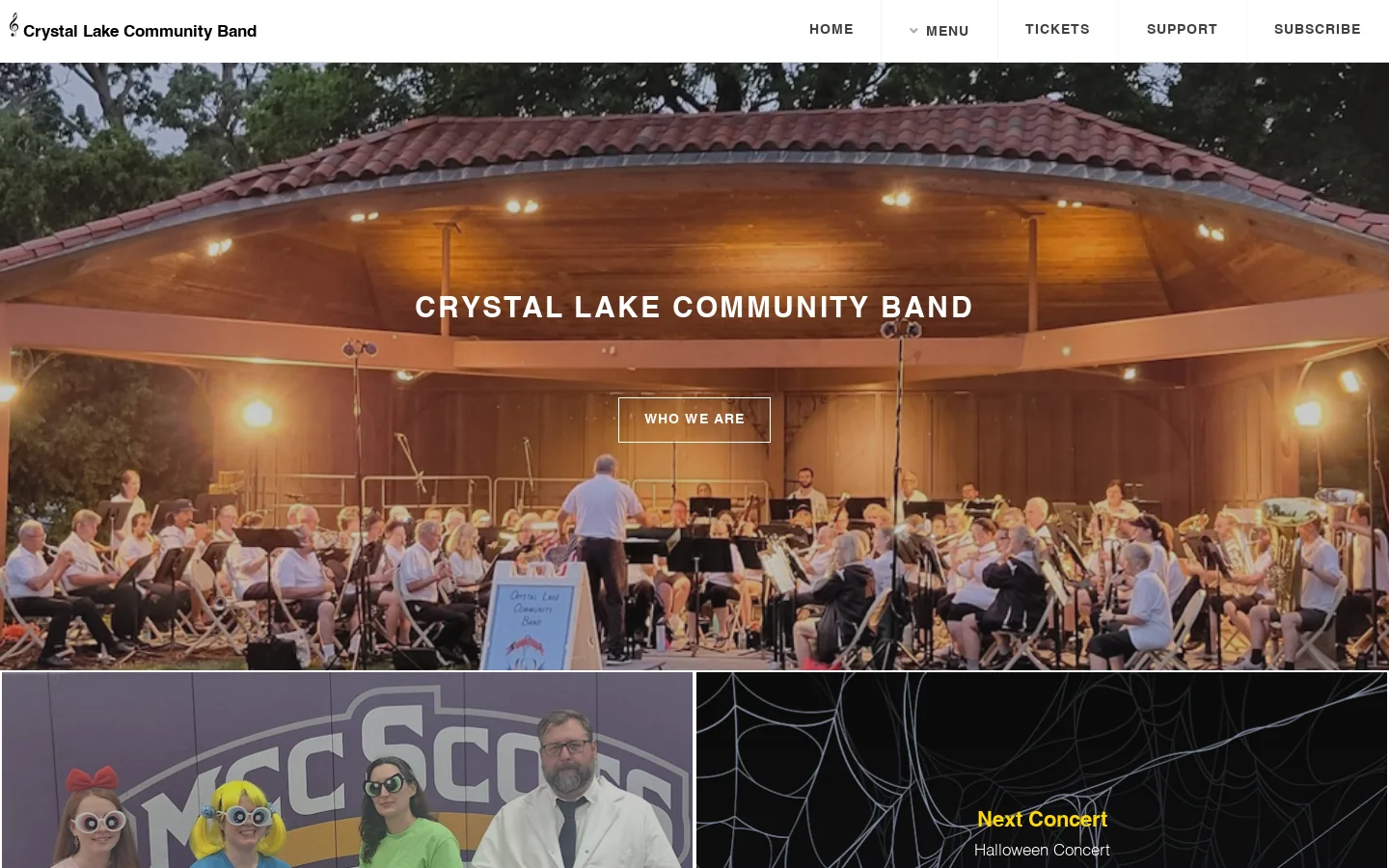 Crystal Lake Community Band 首页截图