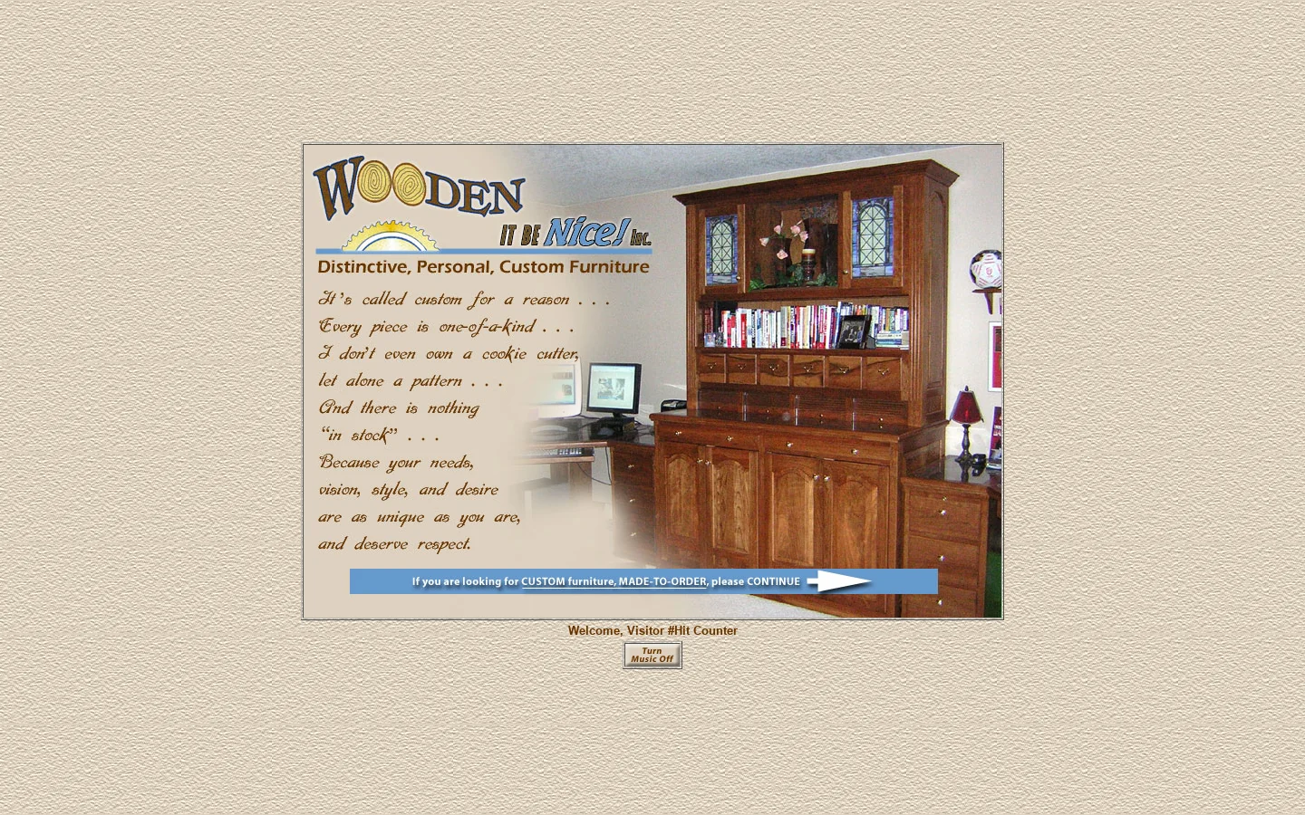Wooden It Be Nice, Inc 首页截图