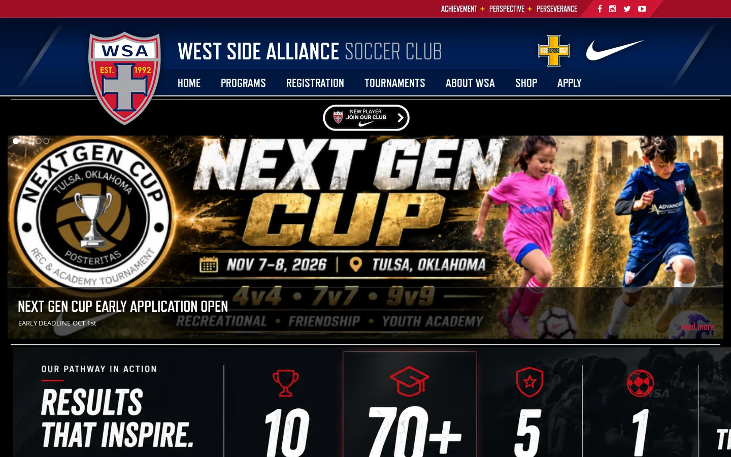 West Side Alliance | RESULTS THAT INSPIRE 首页截图