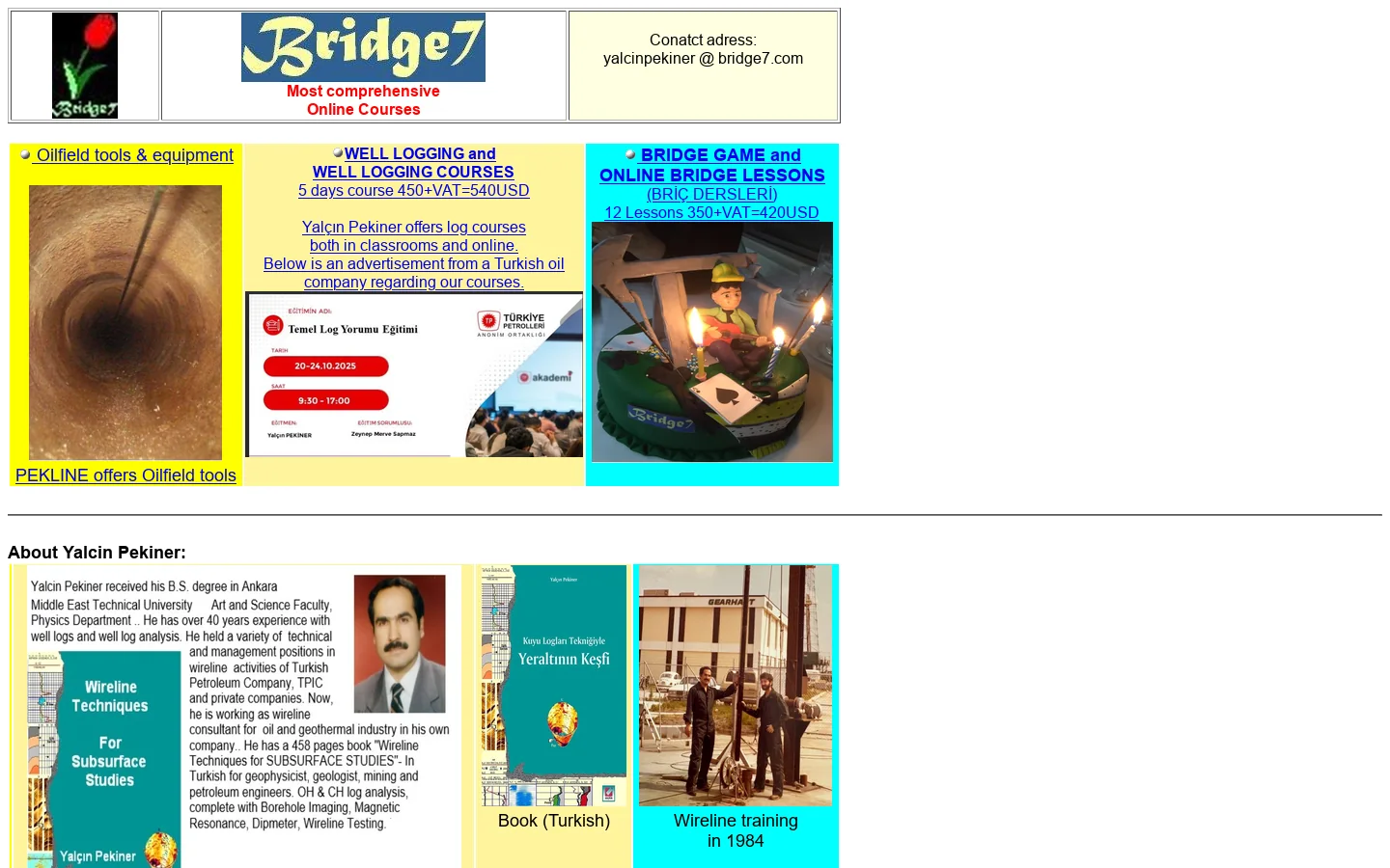 Loging and Bridge Courses 首页截图