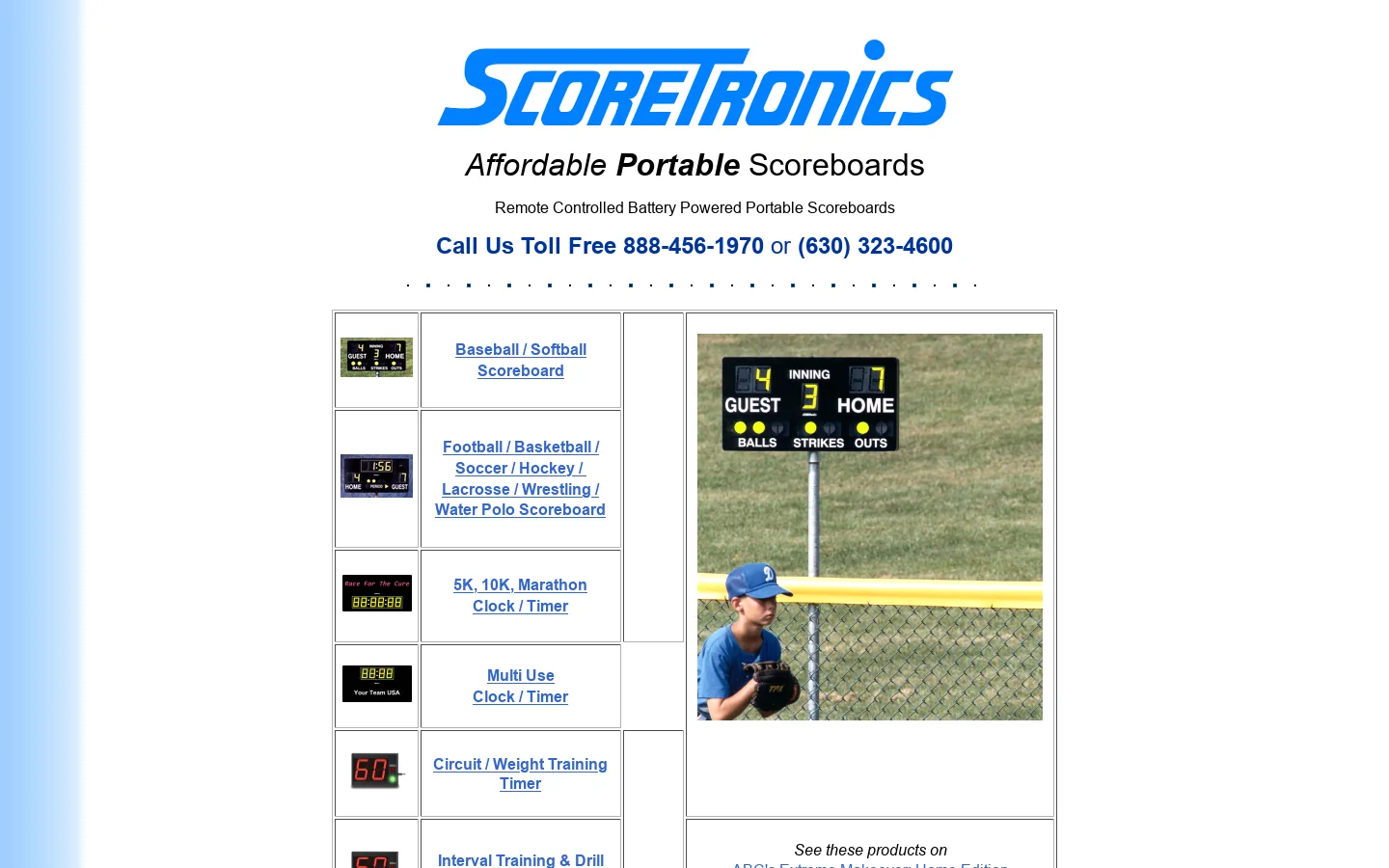 ScoreTronics Scoreboards 首页截图