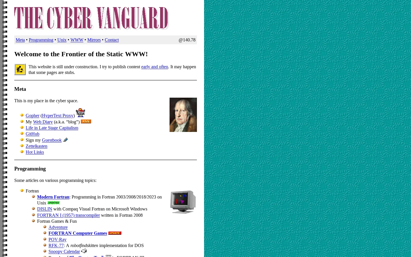 The Cyber Vanguard 首页截图