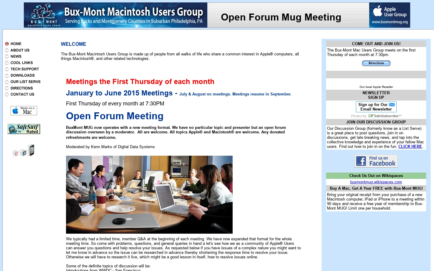 Welcome to Bux-Mont Macintosh Users Group Home Page 首页截图