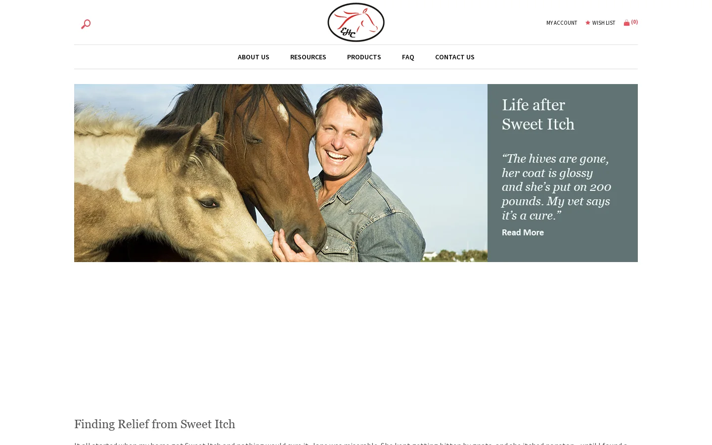 Elite Horse Clothing 首页截图