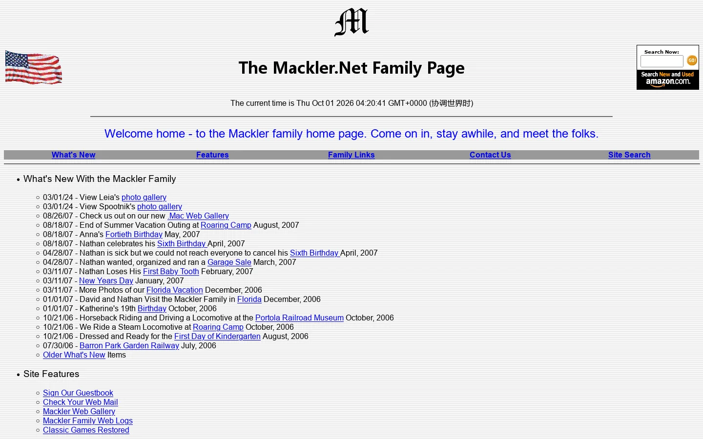 Mackler Family 首页截图