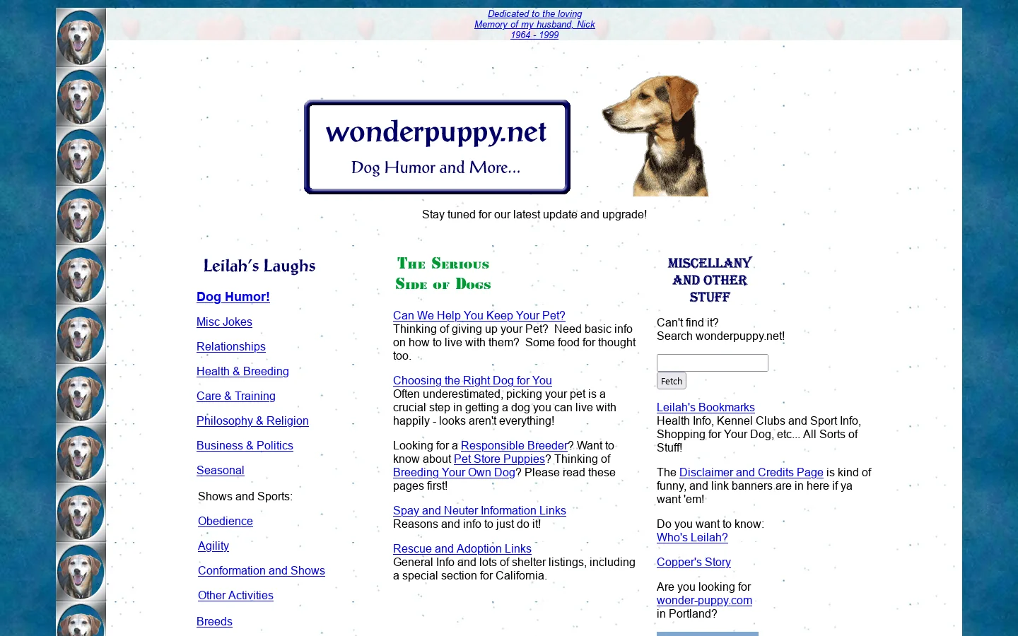 Wonderpuppy.net 首页截图