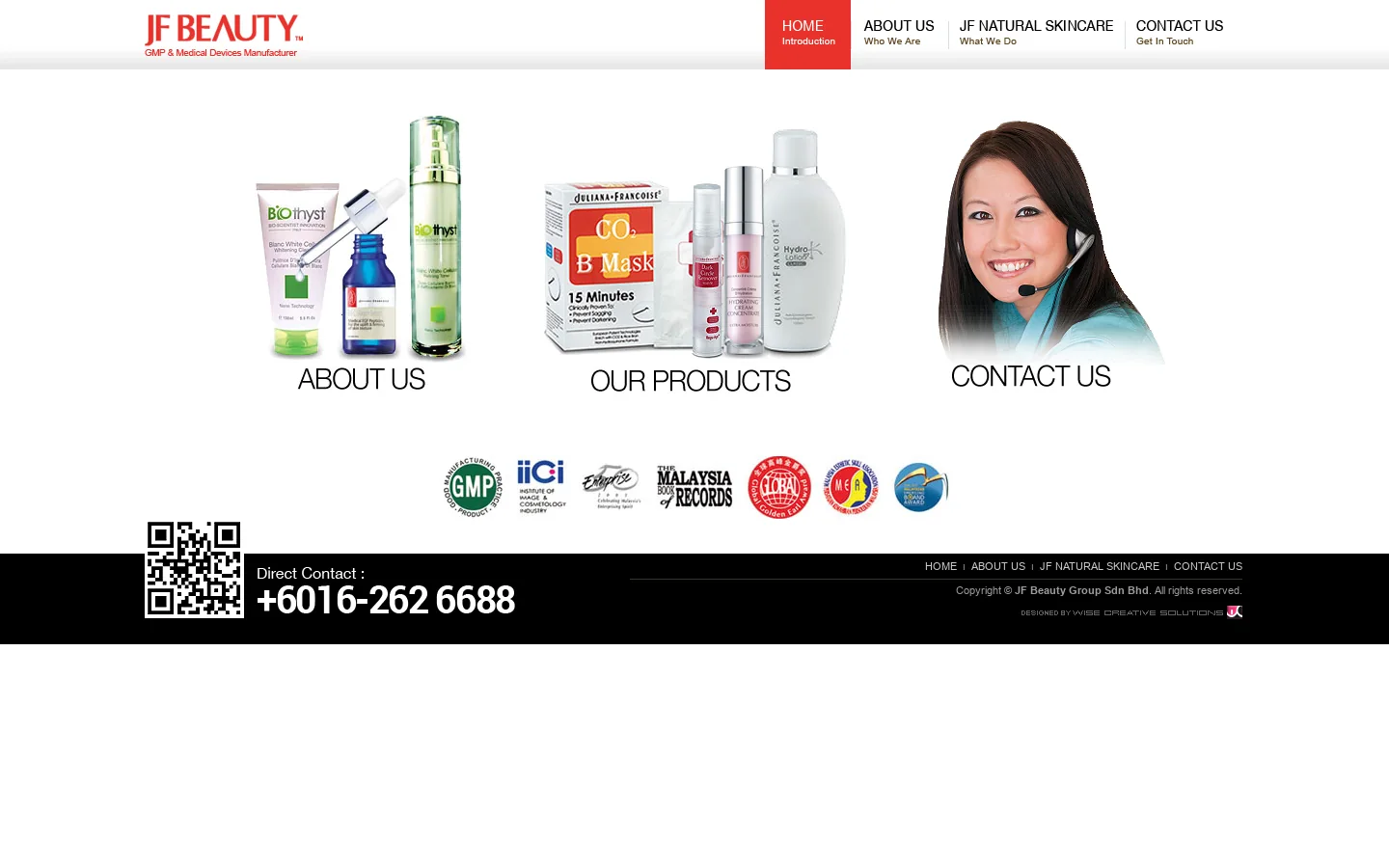 JF Beauty 首页截图