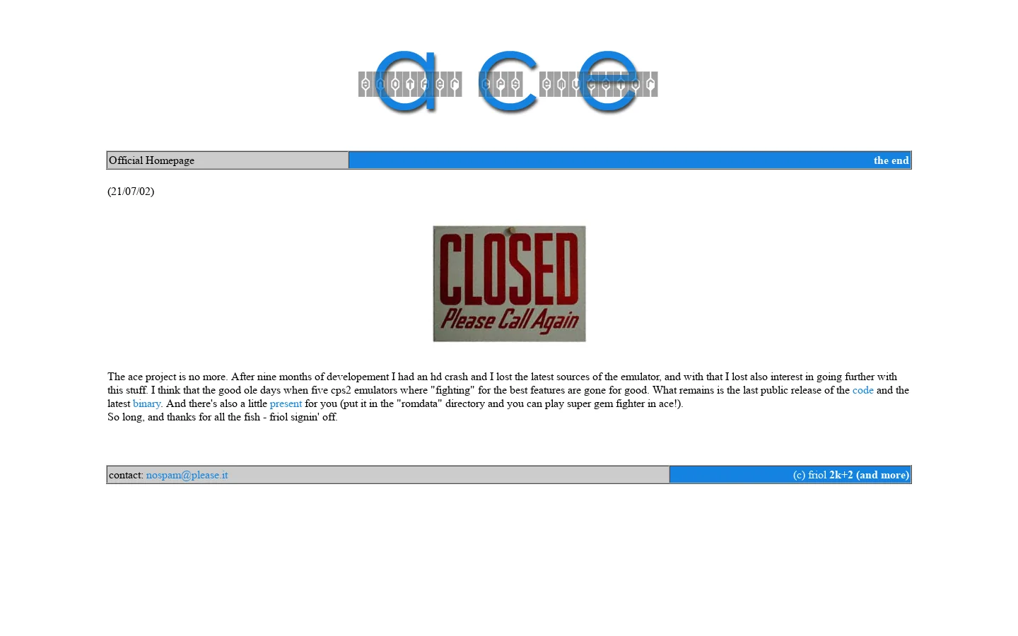 [ a.c.e. ] homepage 首页截图