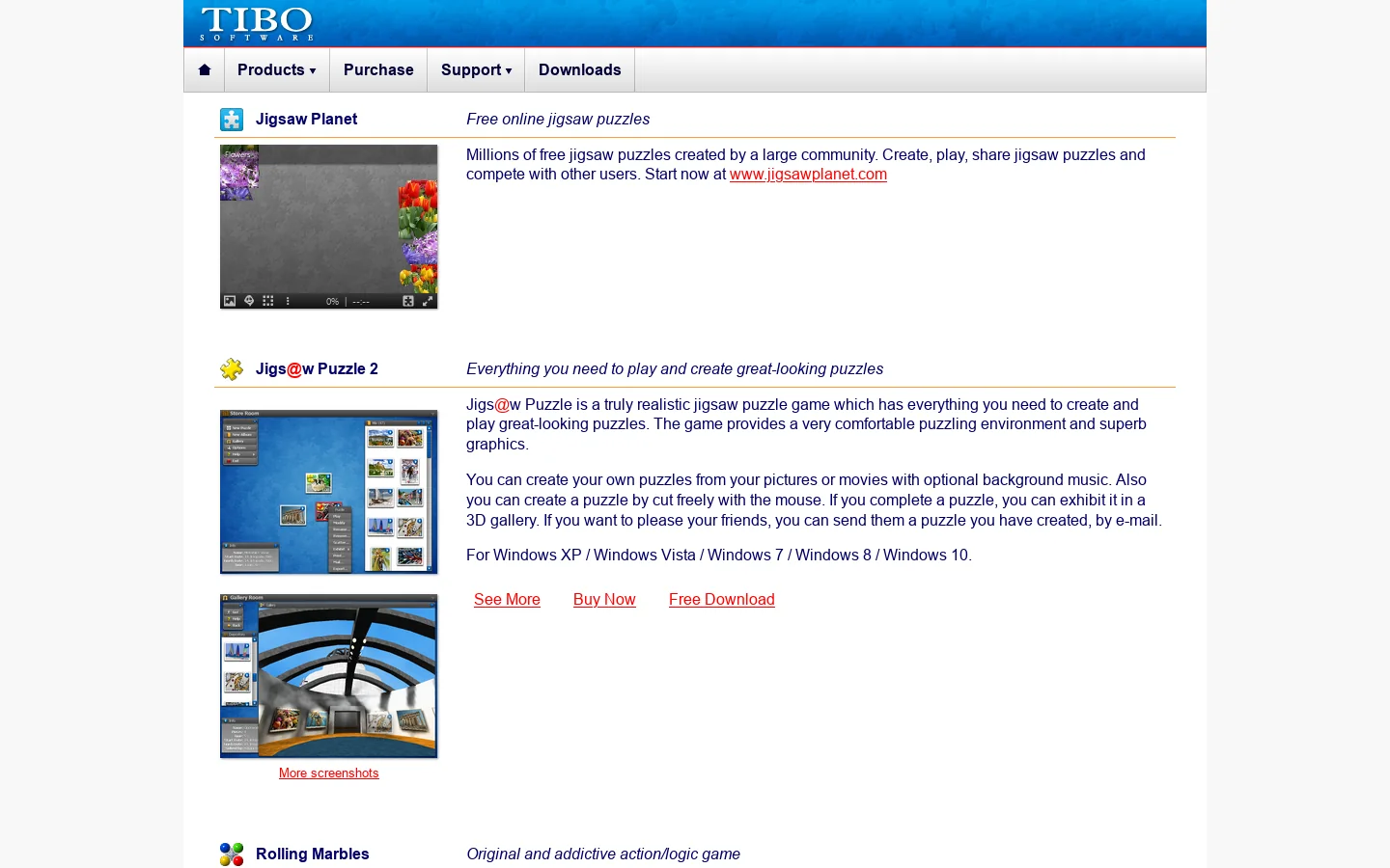 Tibo Software 首页截图