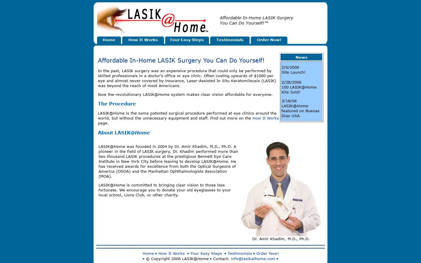 LASIK@Home 首页截图