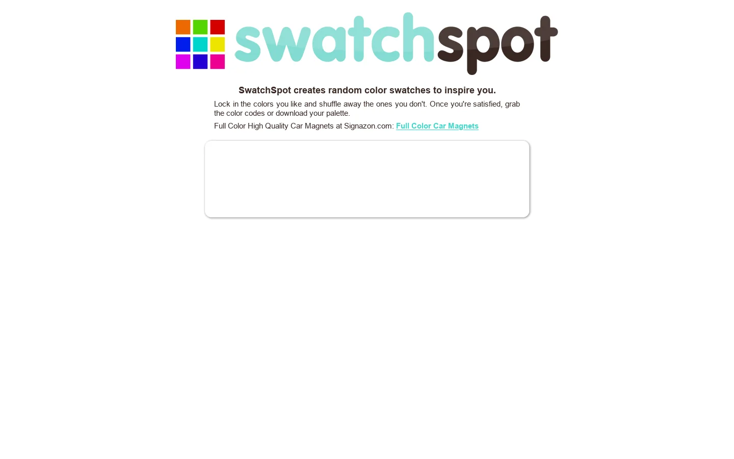 SwatchSpot 首页截图