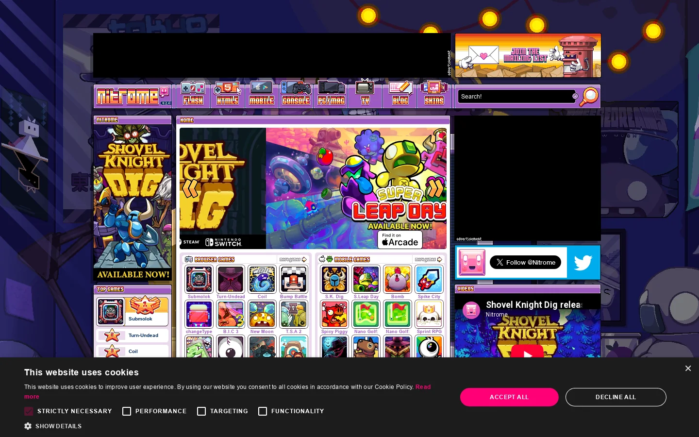 Nitrome 首页截图