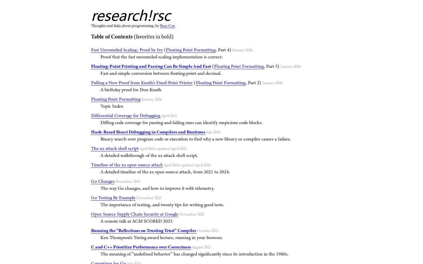research!rsc 首页截图