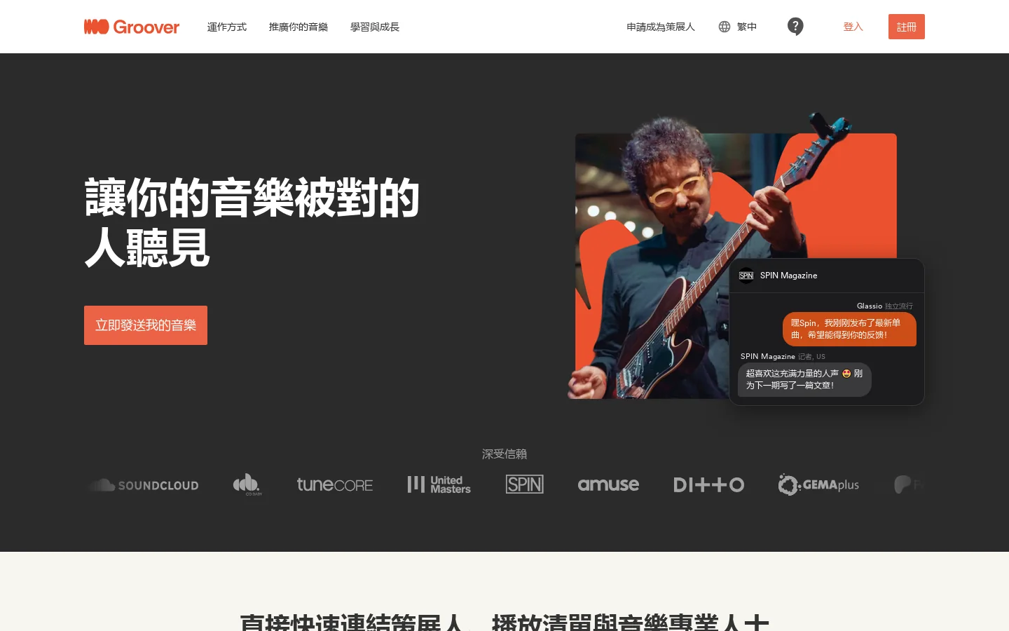 Groover 首页截图