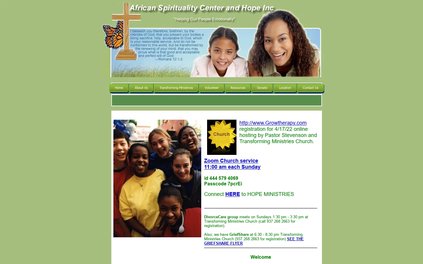 Transforming Ministries Dayton Ohio 首页截图