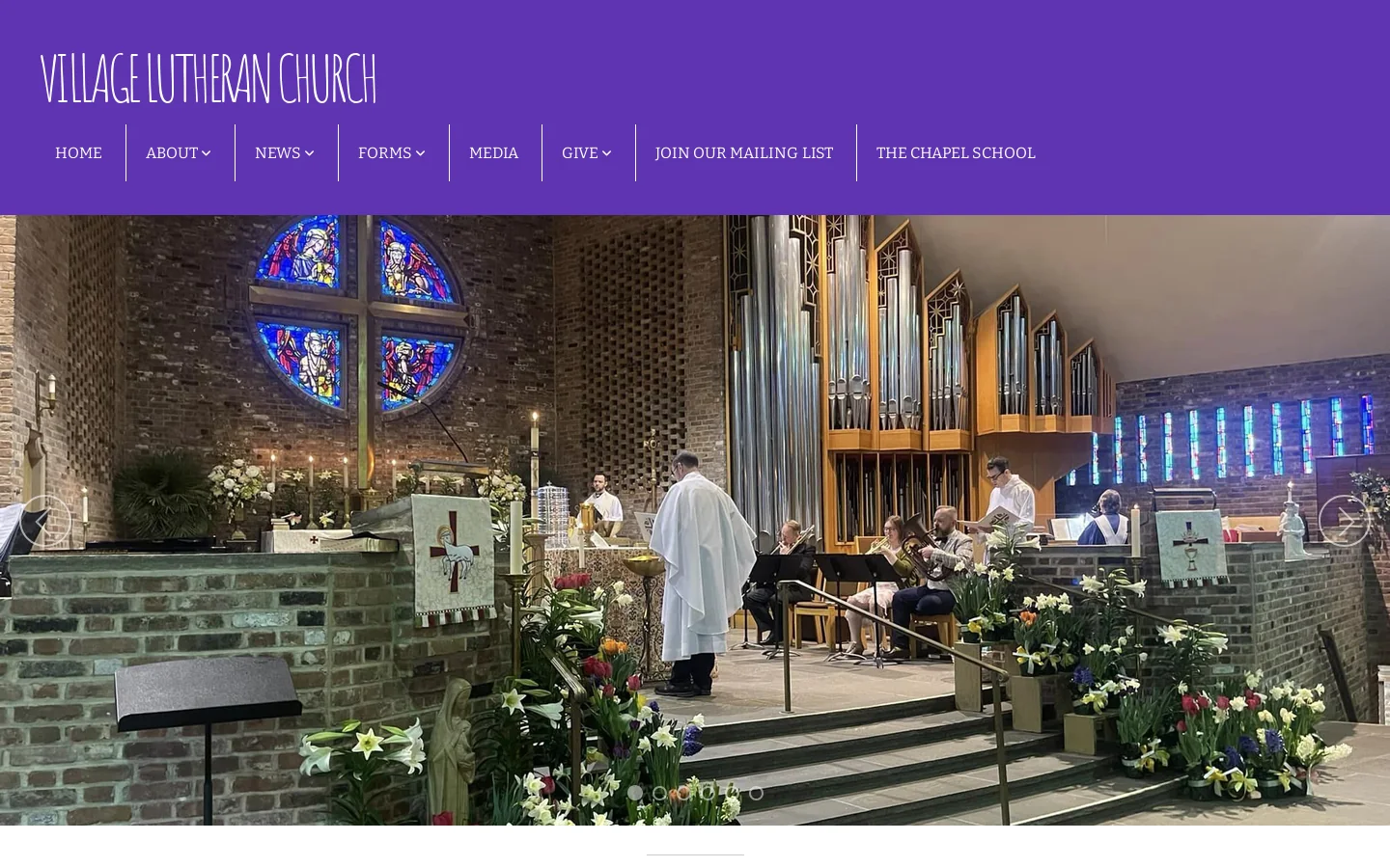 Village Lutheran Church 首页截图
