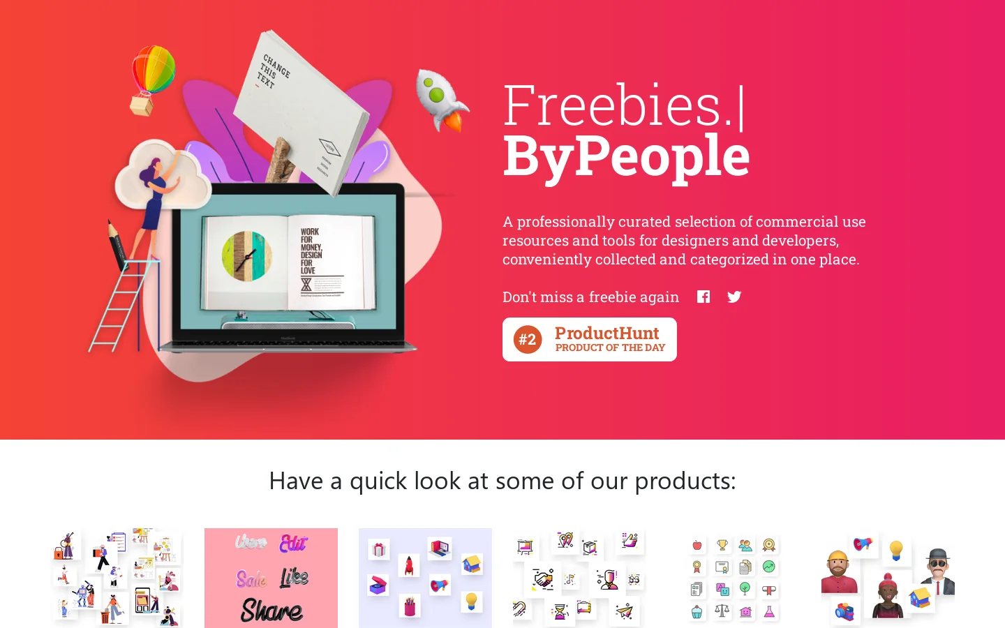 Freebies.ByPeople 首页截图