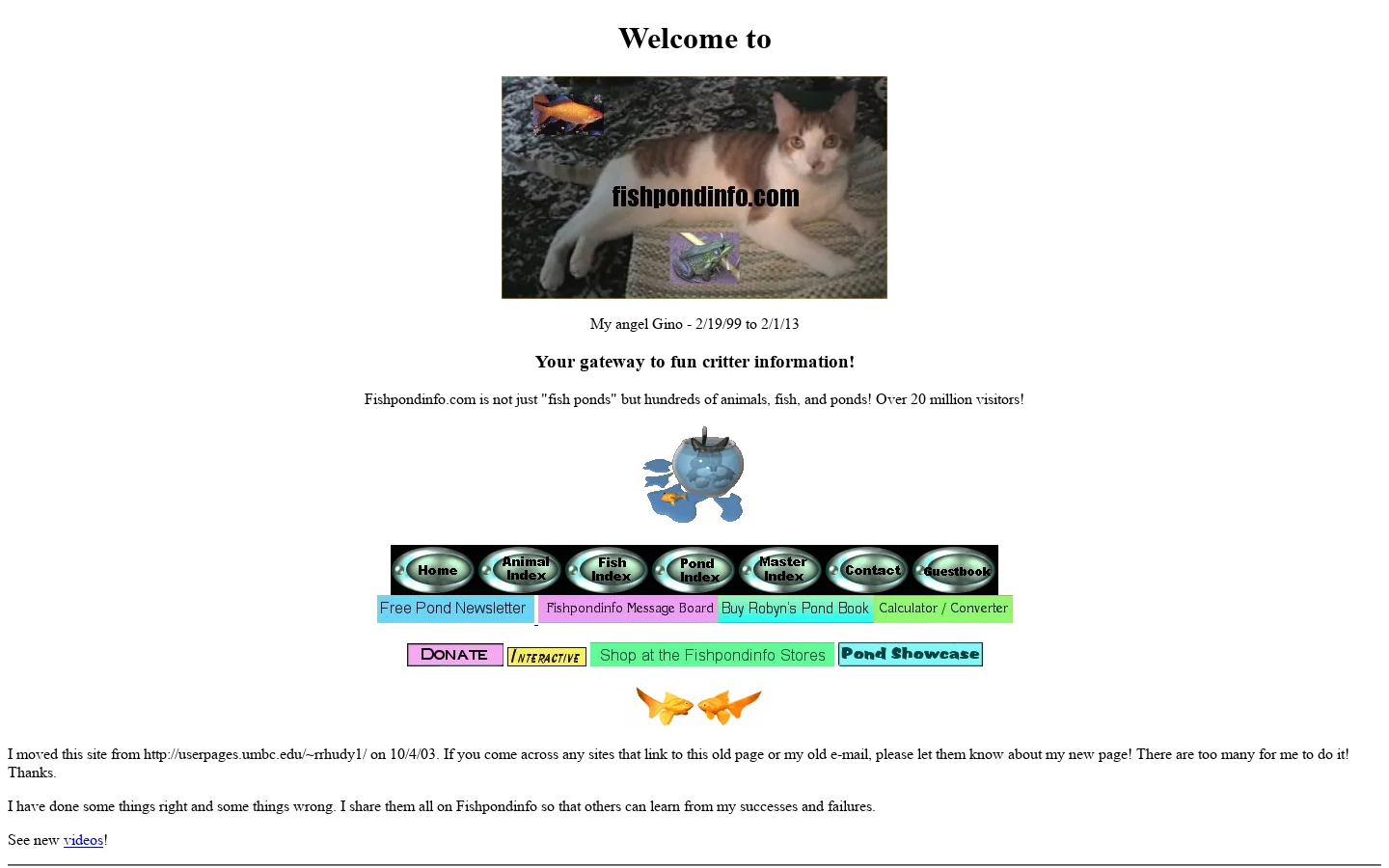 Robyn's Web Page 首页截图