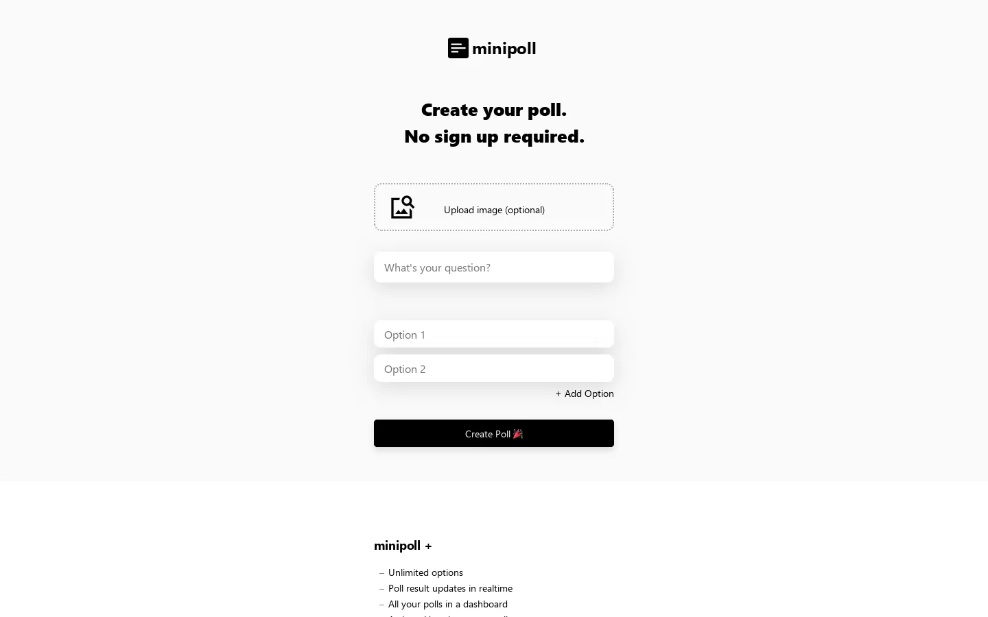Minipoll 首页截图