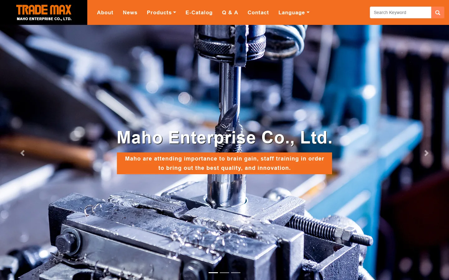Made in Taiwan Tapping Machine Manufacturer | Maho Tapping Machine 首页截图