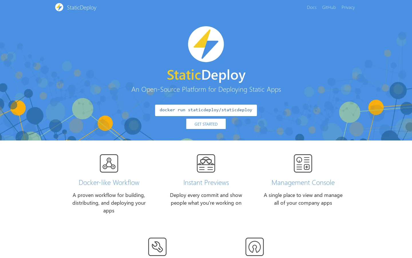StaticDeploy 首页截图