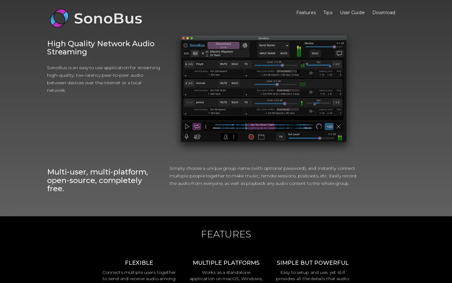 SonoBus 首页截图