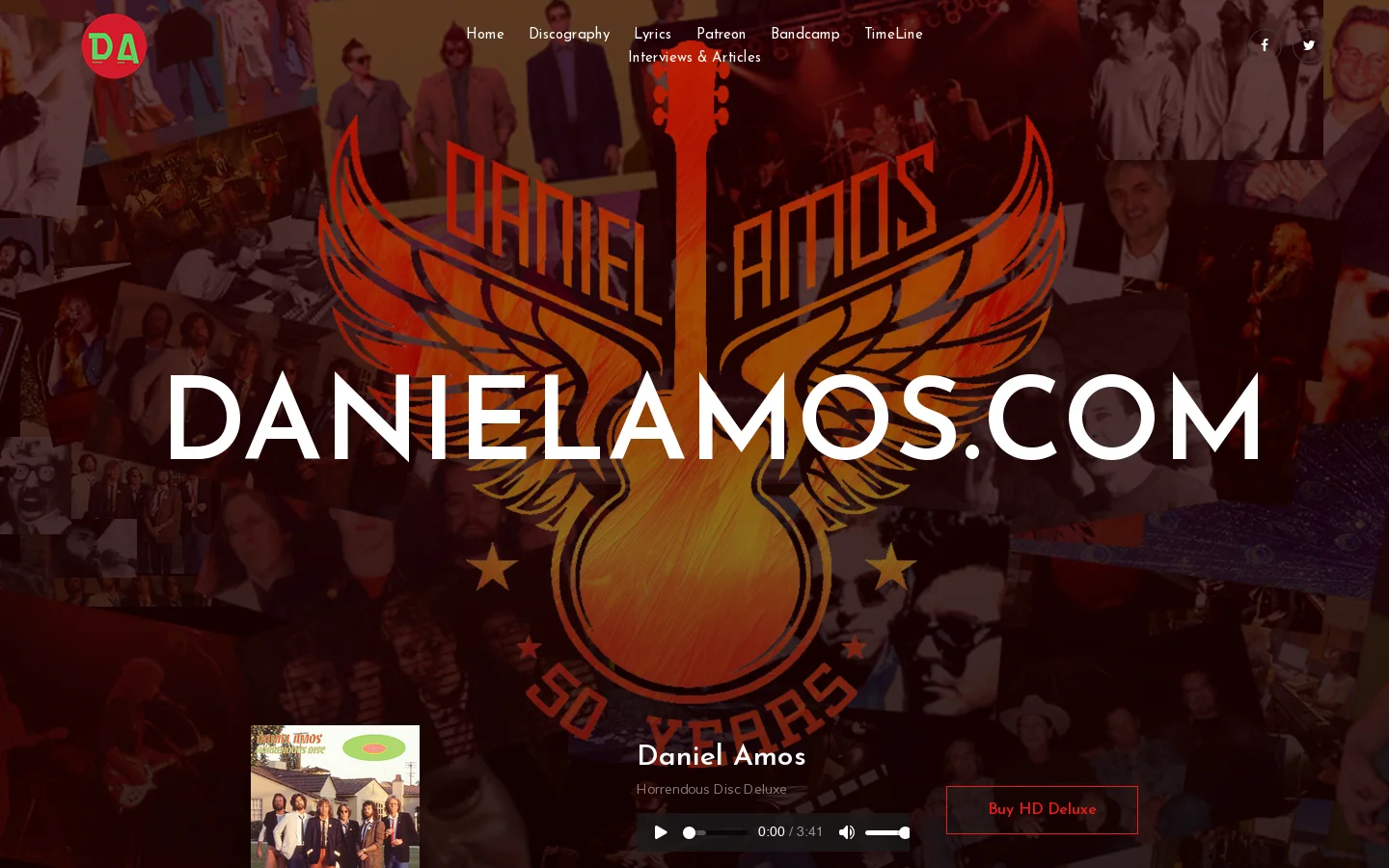 DanielAmos.com 首页截图