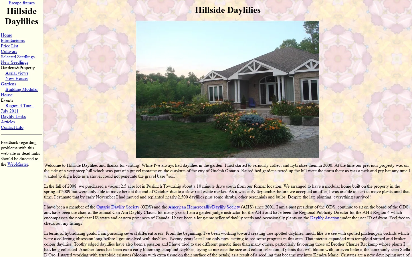 Hillside Daylilies 首页截图