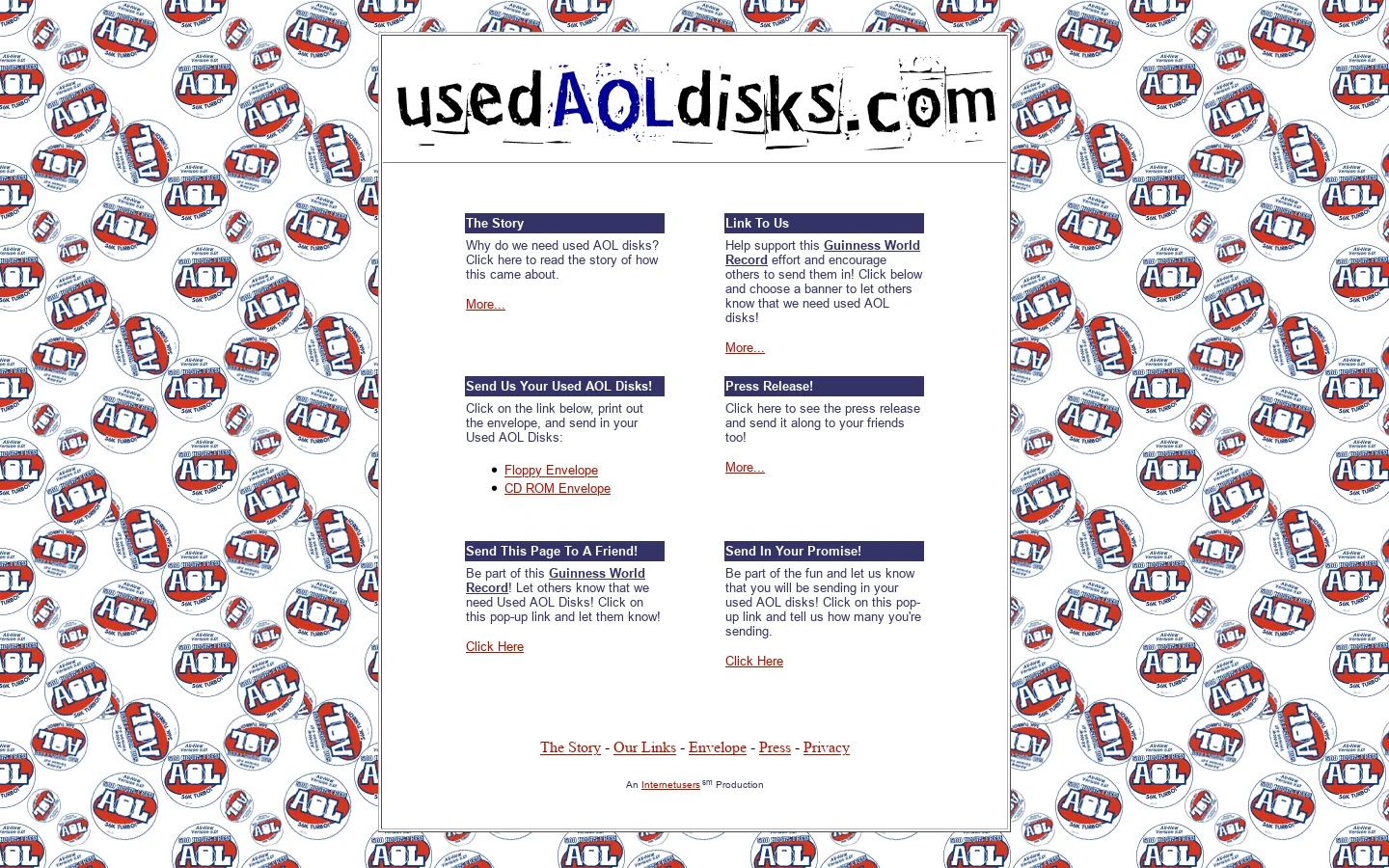 Used Aol Disks 首页截图