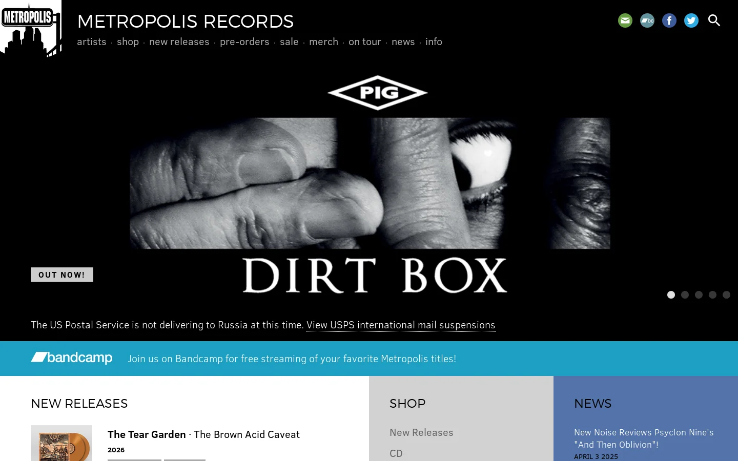 Metropolis Records 首页截图
