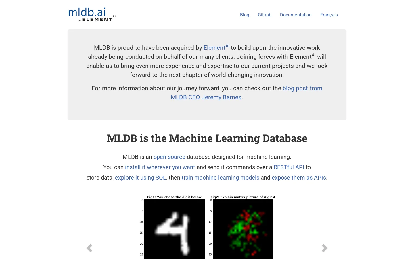 MLDB 首页截图