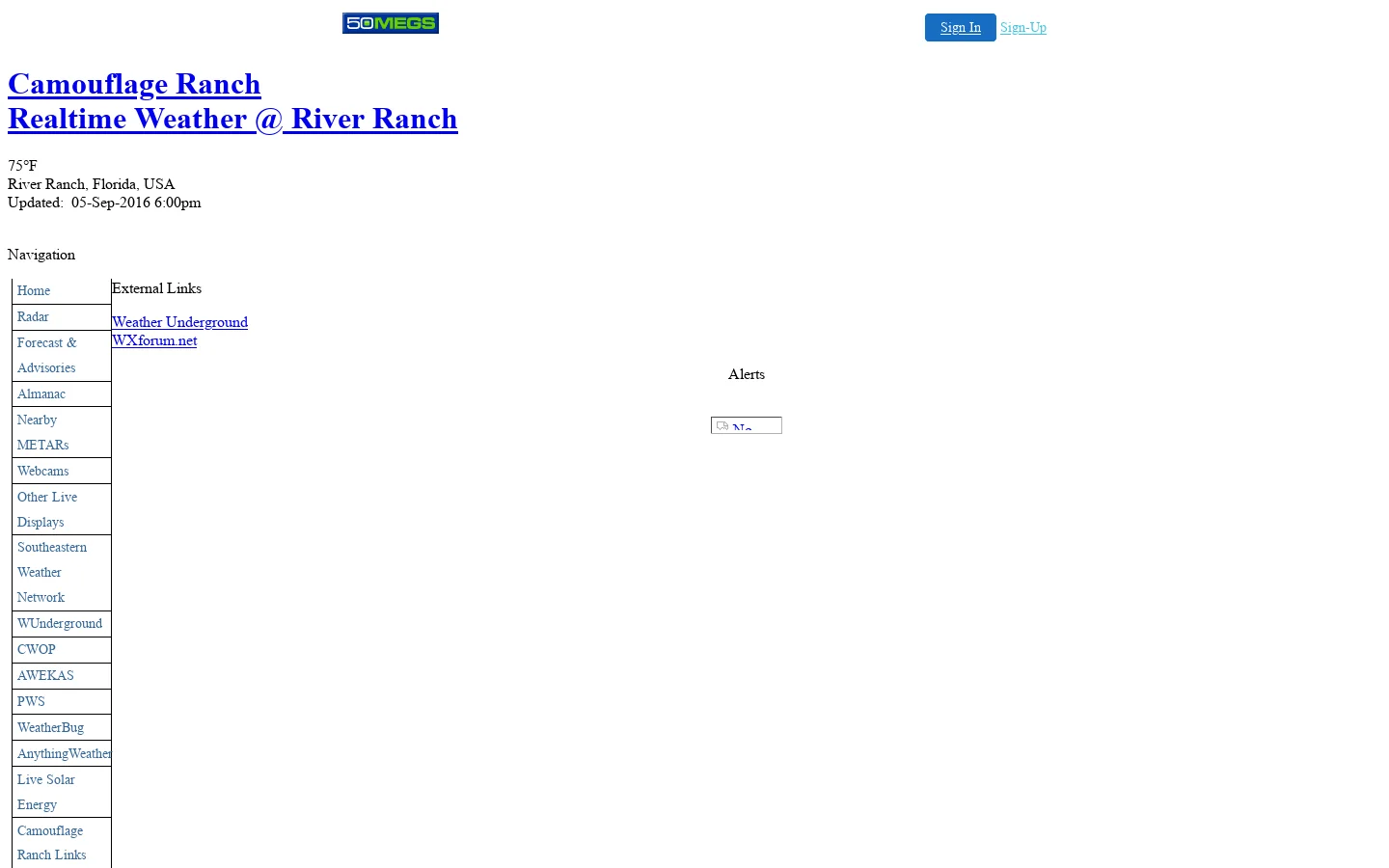 Camouflage Ranch<BR>Realtime Weather and Solar (Work In Progress) - Home 首页截图
