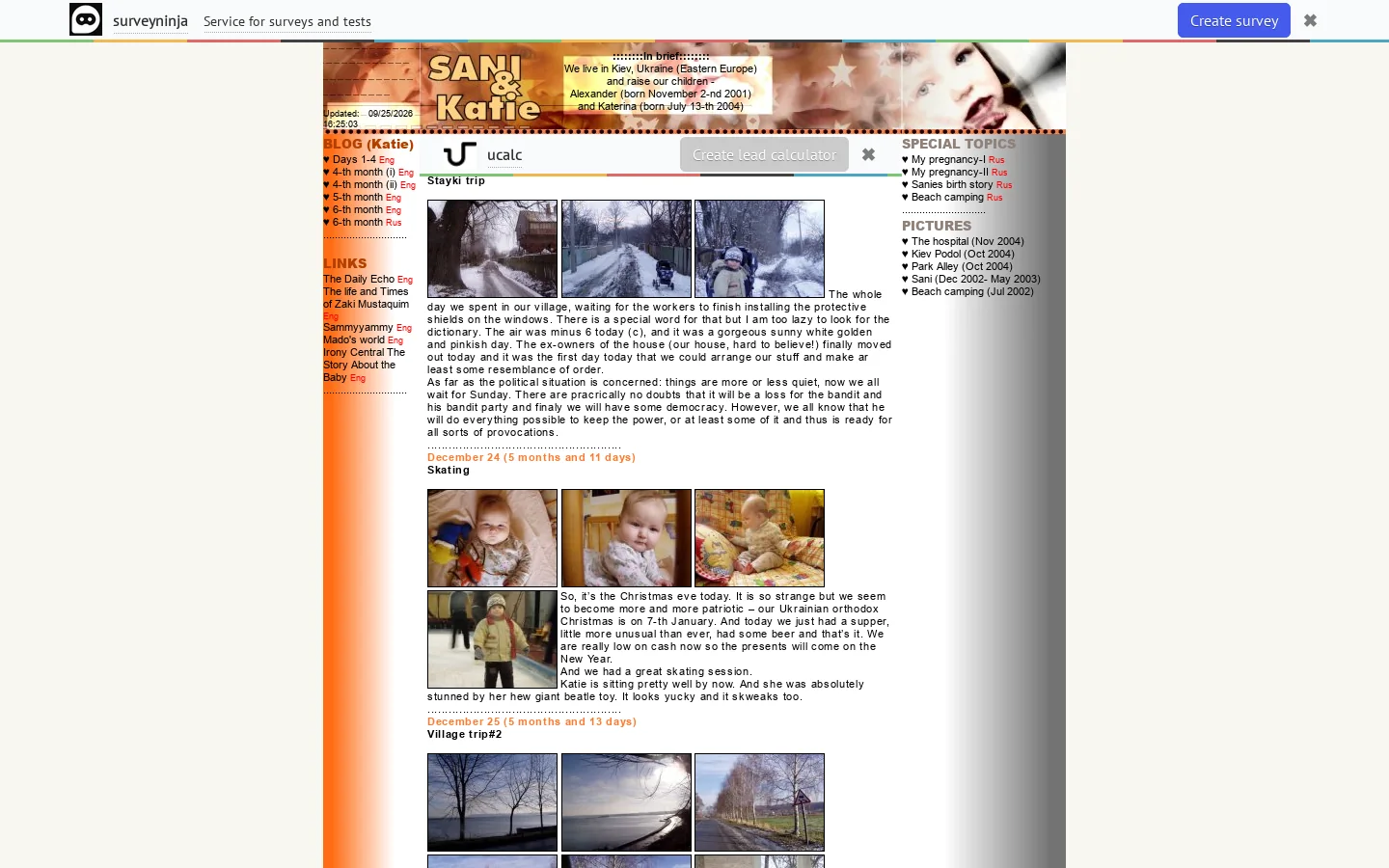 ♥::::Sani&Katie::::♥ 首页截图