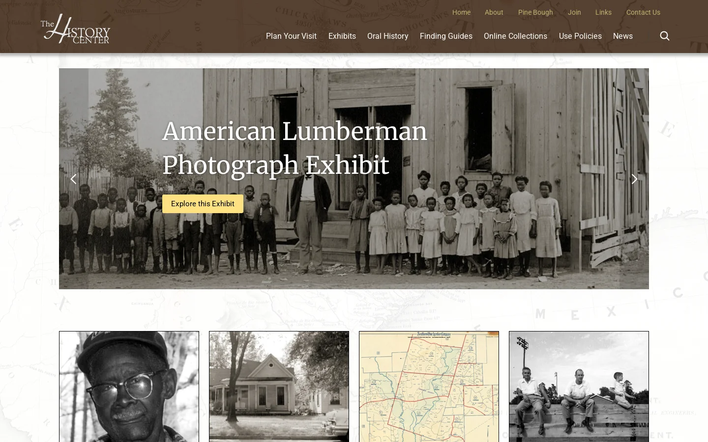 The History Center in Diboll - East Texas history research & archives 首页截图