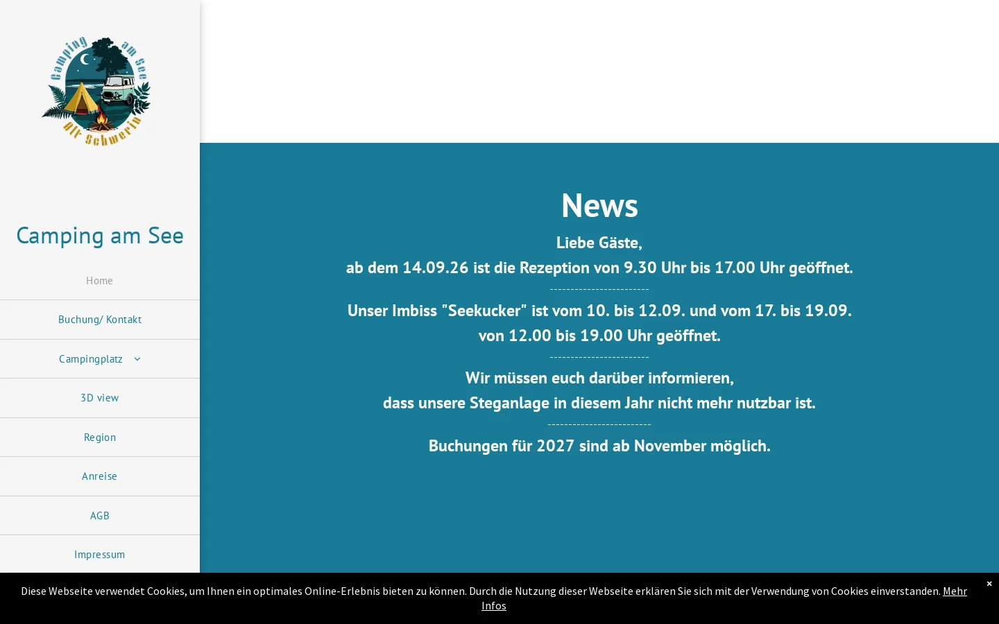 Camping am See Alt Schwerin 首页截图