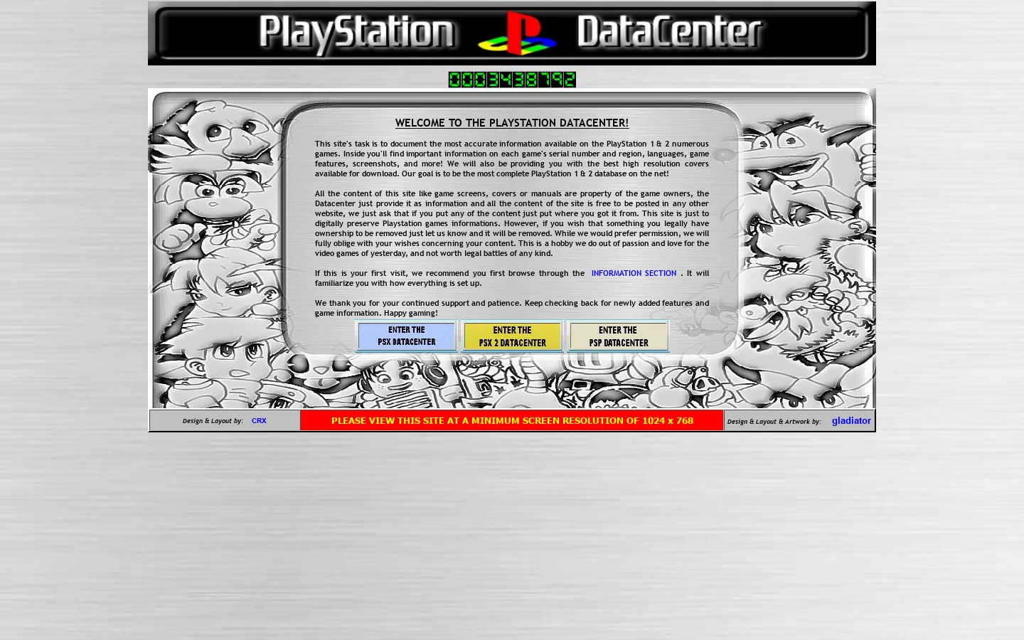 The Playstation Datacenter - PS1, PS2 & PSP games databases with covers, cheats, screens, etc. 首页截图
