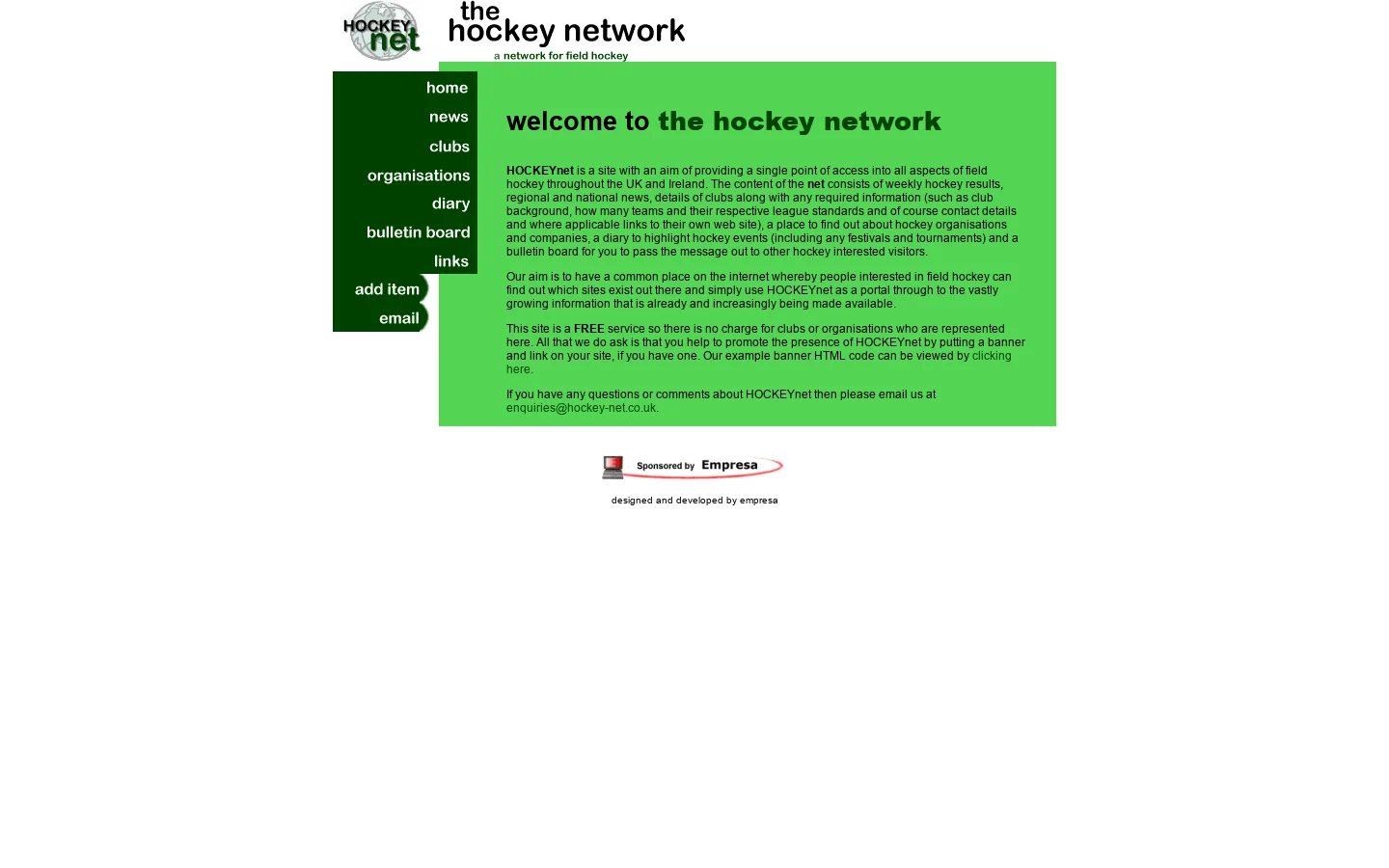 HOCKEYnet 首页截图