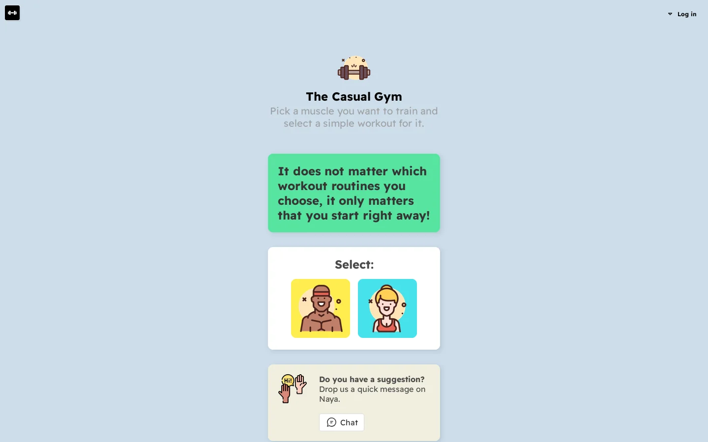The Casual Gym 首页截图