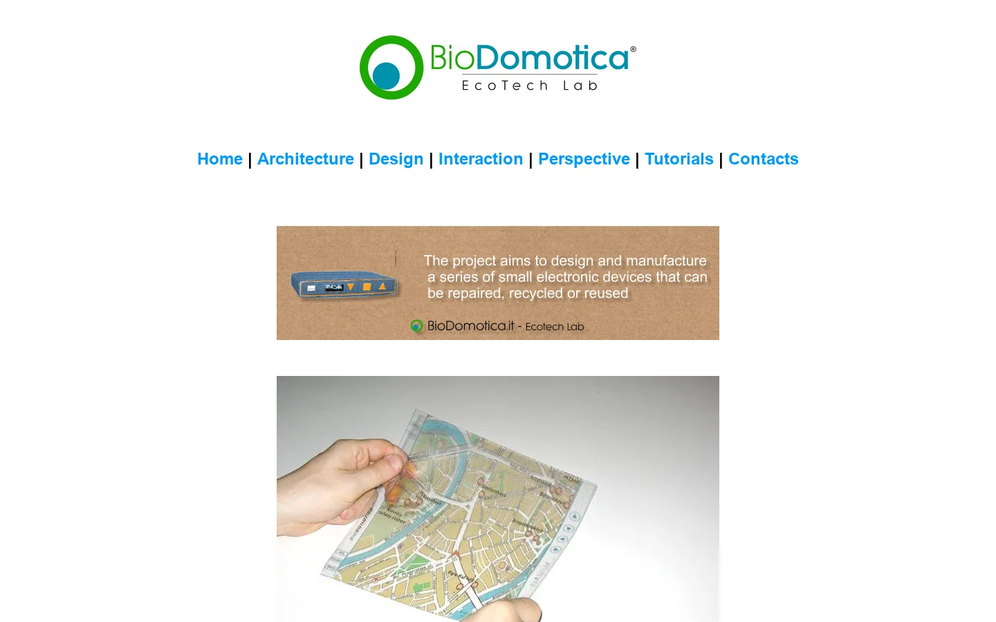 Biodomotica 首页截图