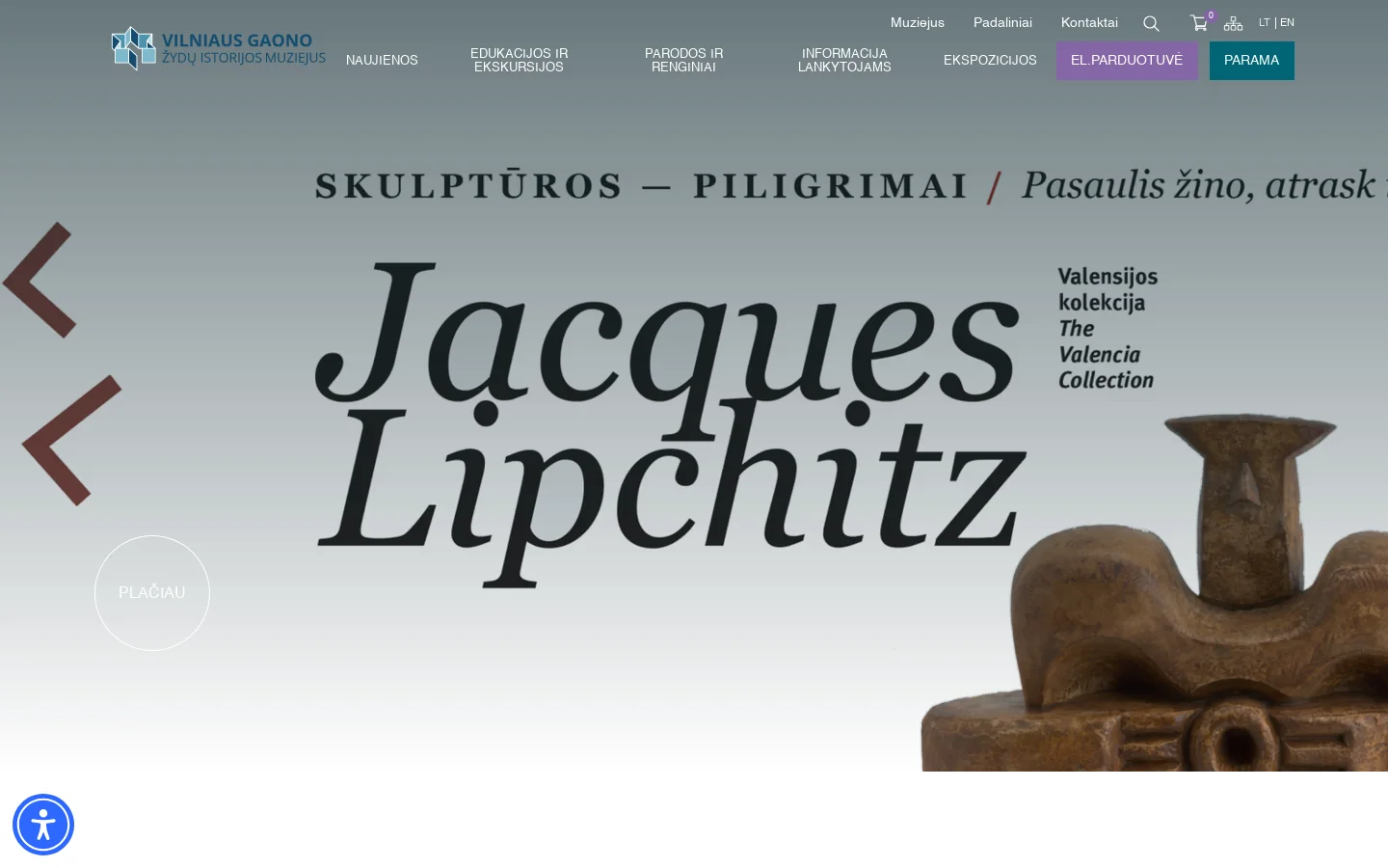 Titulinis - Vilniaus Gaono žydų istorijos muziejus 首页截图