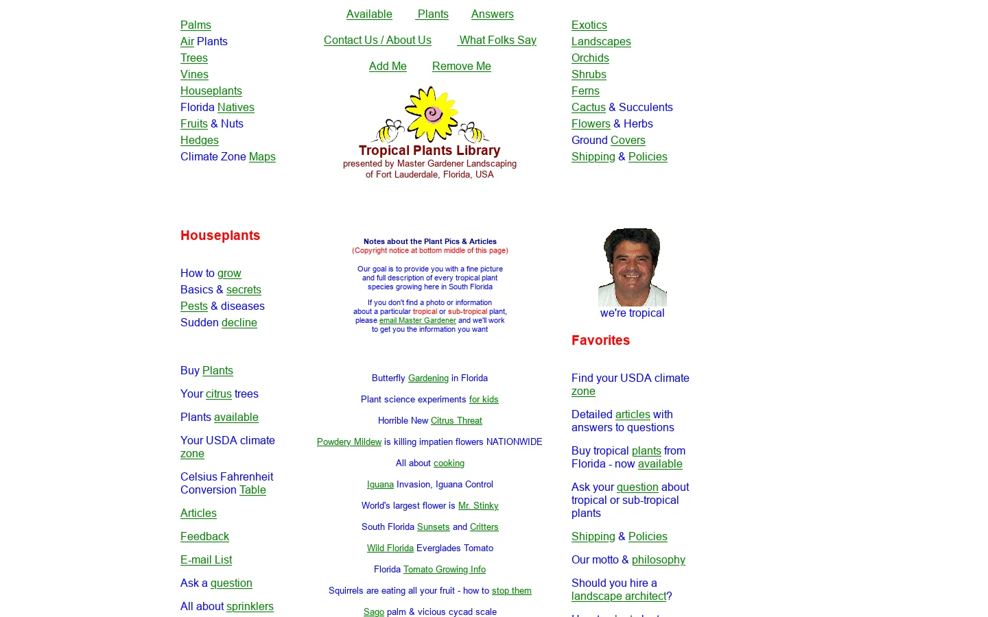 Master Gardener - Tropical Plants Library Online 首页截图