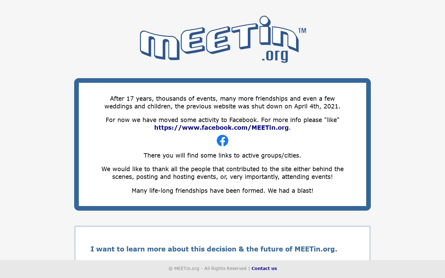MEETin.org 首页截图