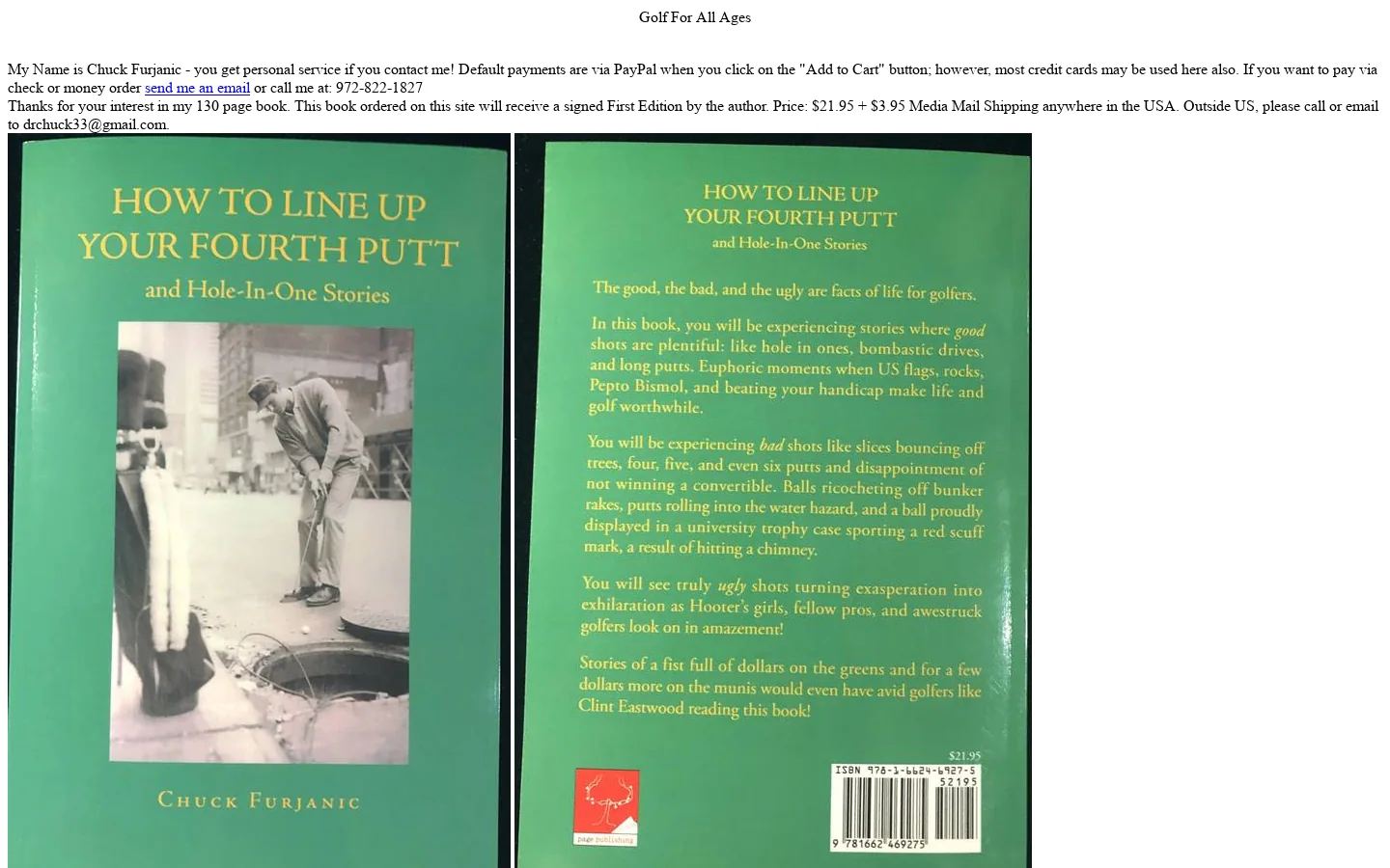 Chuck Furjanic's Antique Golf Collectibles 首页截图