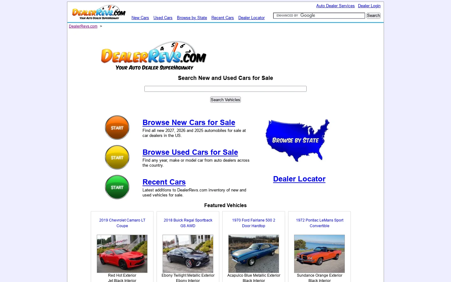 DealerRevs.com 首页截图